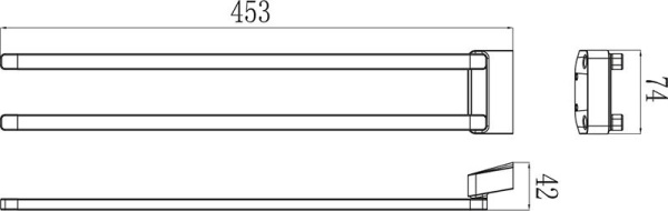 Полотенцедержатель поворотный 42 см TD 340.00 X07P328