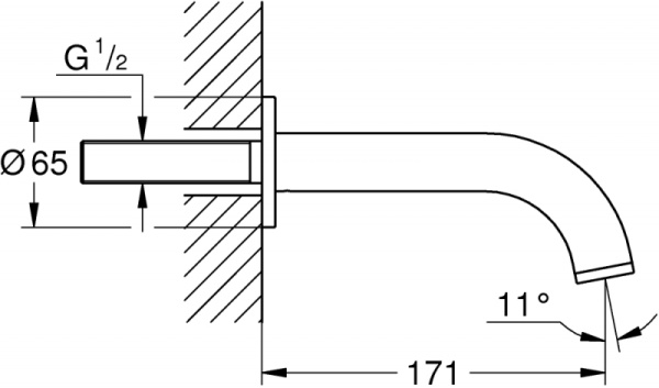 Излив для смесителя Grohe Atrio 13139003 Хром