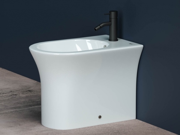 CN1906 Напольное пристенное биде STAR, 1 отверстие под смеситель, с крепежом для скрытого монтажа