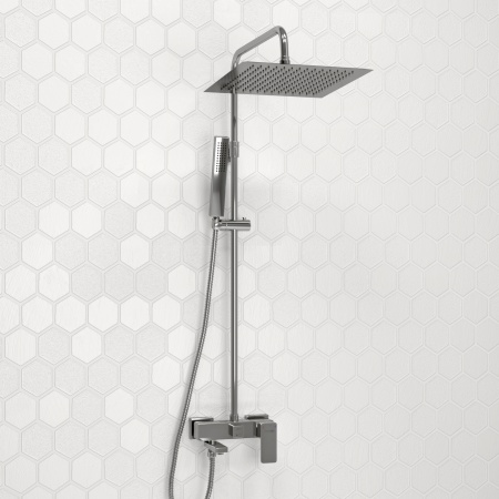 Душевой комплект WasserKRAFT A177.118.103.010.CH, вертикальный, латунь, тропический душ