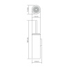 K-1087WHITE Щетка для унитаза подвесная