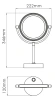 Зеркало WasserKraft K-1005 с LED-подсветкой двухстороннее, стандартное и с 3-х кратным увеличением
