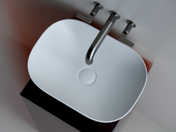 CN6009MW Умывальник чаша накладная прямоугольная Element 455*325*135 мм матовый белый