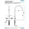 Смеситель для кухни E.C.A. Thermostatic 102108754EX с термостатом Хром