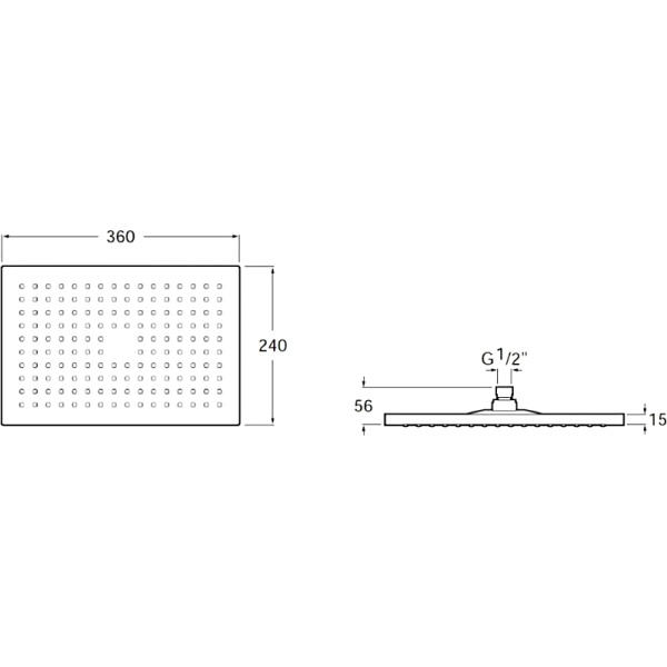 Верхний душ Roca Rainsense 5B3050C00 Хром