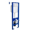 Инсталляция Berges Wasseraus Atom 410, двухрежимный смыв, шумоизоляция, белая/синяя