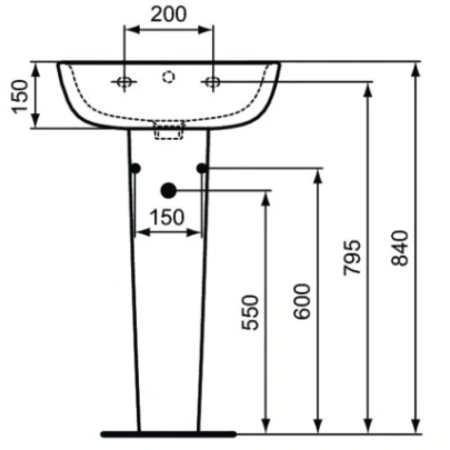 Пьедестал Ideal Standard Esedra T283901
