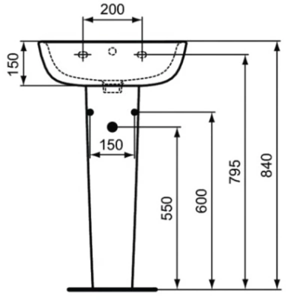 Пьедестал Ideal Standard Esedra T283901