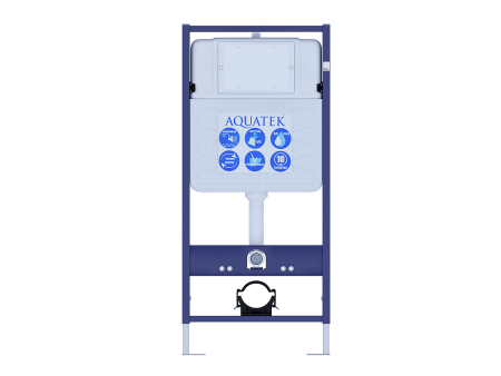 Унитаз AQUATEK "КЛАССИК", подвесная установка, безободковый, белый