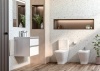 Унитаз Roca The Gap, безободковая, фарфоровый, белый, напольный, 2 кнопки, 34 см х 34 см