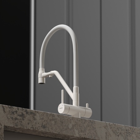 SC4003MW Смеситель для кухни SANCOS Dora с возможностью подключения фильтра для воды, цвет матовый б