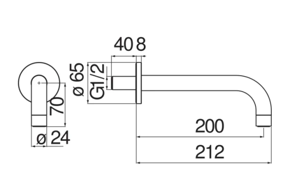 Излив для ванны Nobili Rubinetterie AV00158/36BM черный