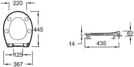 Сиденье для унитаза Jacob Delafon Patio E23157-00 Белое с микролифтом