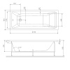 W93A-170-070W-R Gem каркас для ванны 170х70 см
