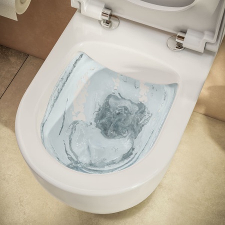 Комплект унитаза с инсталляцией Vitra S10 SpinFlush 9842B003-7206 с сиденьем Микролифт и клавишей смыва Хром глянцевый