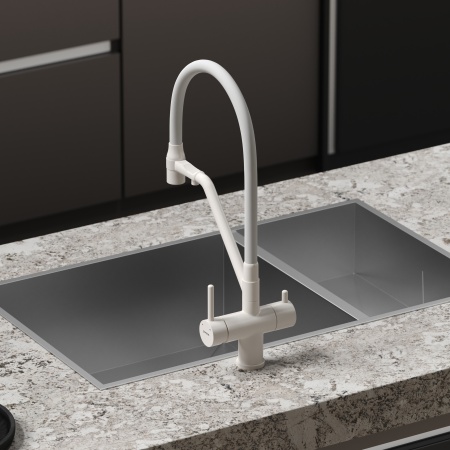 SC4003MW Смеситель для кухни SANCOS Dora с возможностью подключения фильтра для воды, цвет матовый б