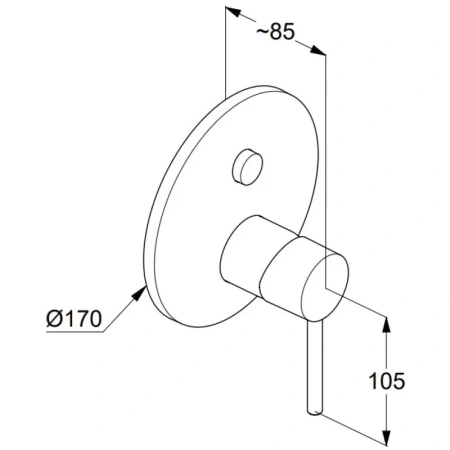 Смеситель для ванны Kludi Bozz 38659N076 встраиваемый, Золотой
