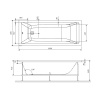 W93A-150-070W-R Gem каркас для ванны 150х70 см