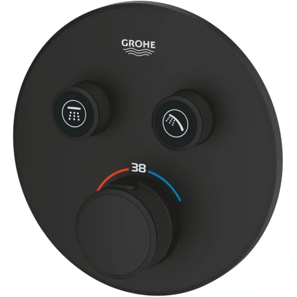 Термостат для ванны Grohe Grohtherm SmartControl 29507KF0 встраиваемый, черный матовый