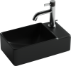 CN5045MB Умывальник подвесной прямоугольный (чаша слева, отверстие под смеситель справа) цвет черный