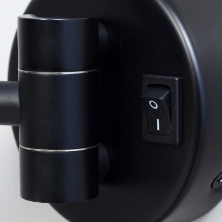 Зеркало WasserKraft K-1004BLACK с LED-подсветкой, 3-х кратным увеличением