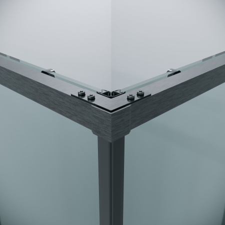 Душ.ограждение 300.K33.01.9090.42.00 Galaxy (90*90*195) квадрат,раздвиж,графит сатин,стекло прозрач