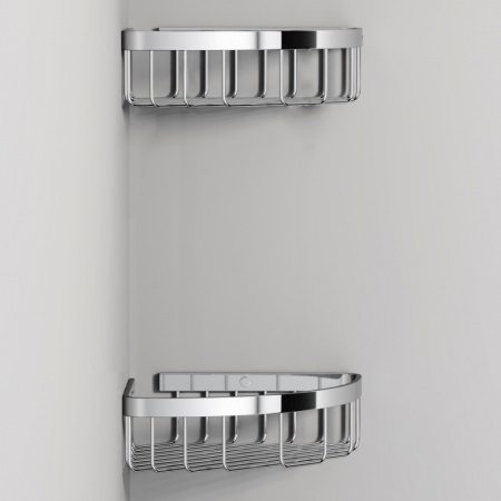A7452200 Sense L Корзина для душа угловая двухъярусная, хром