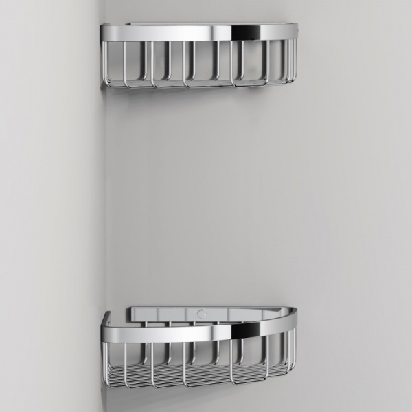 A7452200 Sense L Корзина для душа угловая двухъярусная, хром