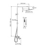 Душевой комплект WasserKRAFT A177.118.103.010.CH, вертикальный, латунь, тропический душ