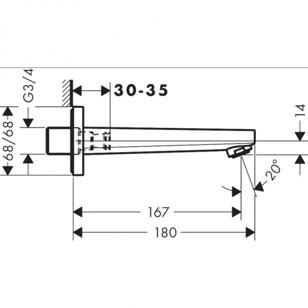 Излив для смесителя Hansgrohe Metropol 32542000 Хром