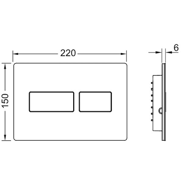 Клавиша смыва Tece Solid 9240416 Черная матовая
