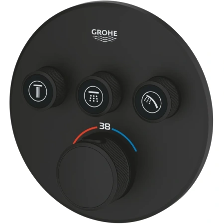 Термостат для ванны Grohe Grohtherm SmartControl 29508KF0 встраиваемый, черный матовый