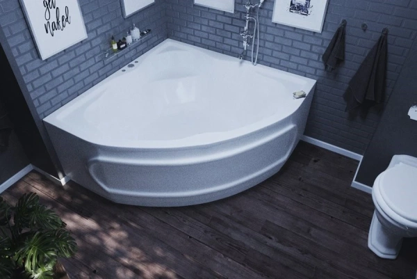 Акриловая ванна Aquatek Сириус 164х164 SIR164-0000002 с фронтальным экраном (вклеенный каркас)
