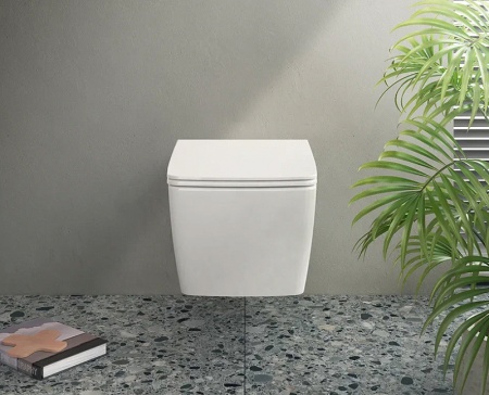 Комплект унитаза с инсталляцией Vitra Metropole 9820B003-7201 с сиденьем Микролифт и клавишей смыва Хром матовый