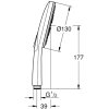Душевая лейка Grohe Rainshower SmartActive 22127KF0 130 мм, 3 режима, черный матовый