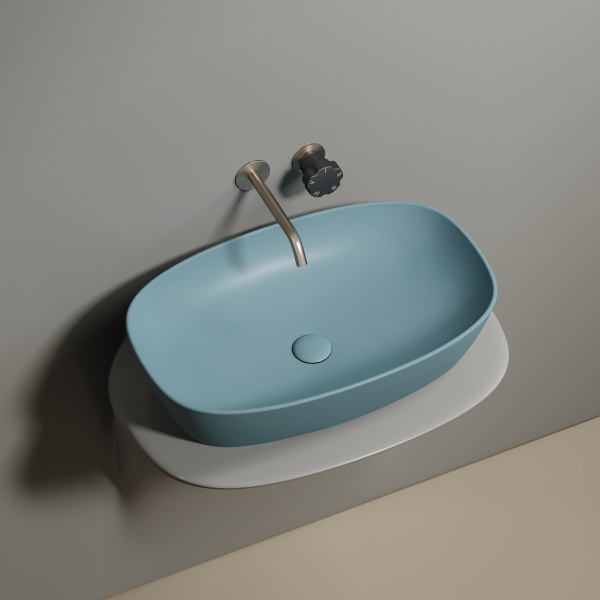 CN6049MLG Умывальник чаша накладная овальная (цвет Зеленый Матовый) Element 600*380*138мм