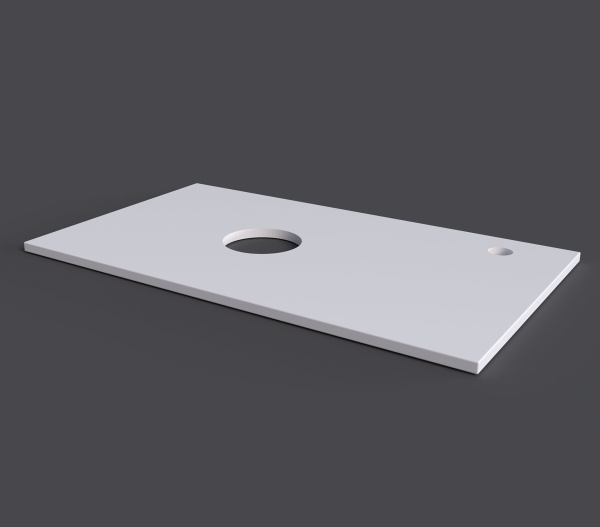 Столешница МДФ "ФЛАЙ-80 см" белая