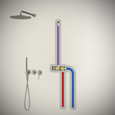 Душевая система Timo Saona SX-2349/16SM Белая матовая