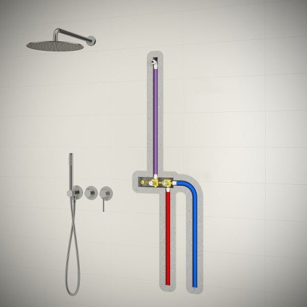 Душевая система Timo Saona SX-2349/16SM Белая матовая