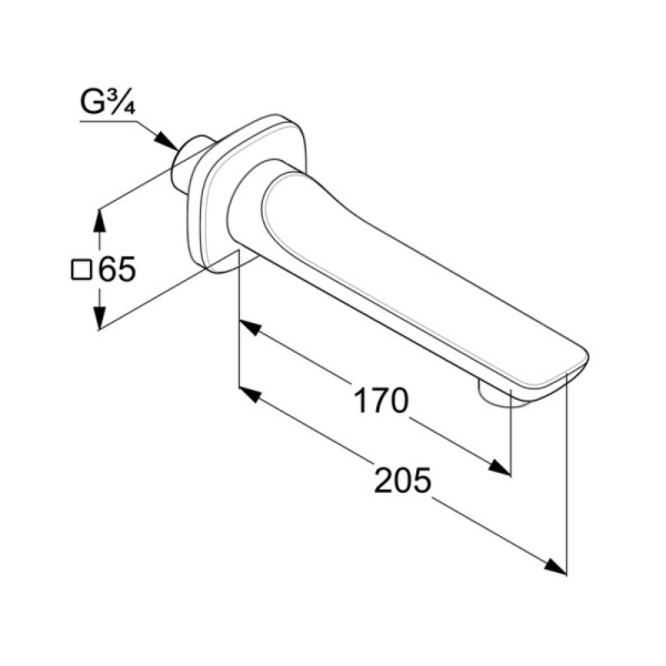 Излив для смесителя Kludi Ameo 4150505 Хром