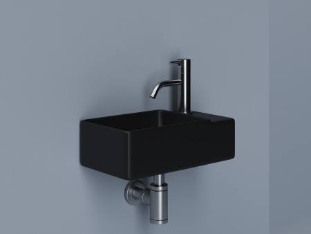 CN5045MB Умывальник подвесной прямоугольный (чаша слева, отверстие под смеситель справа) цвет черный