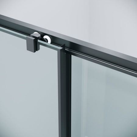 Душ.ограждение 120.K33.02.1080.21.00 Cosmo (100*80*195) черный матовый, стекло прозрачное, 2 места