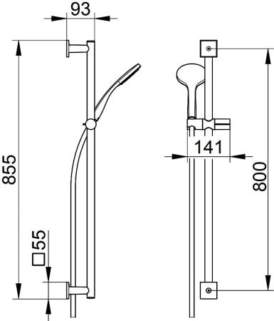 Душевой гарнитур Keuco IXMO 59587010922