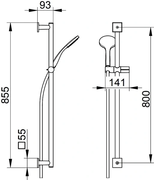 Душевой гарнитур Keuco IXMO 59587010922