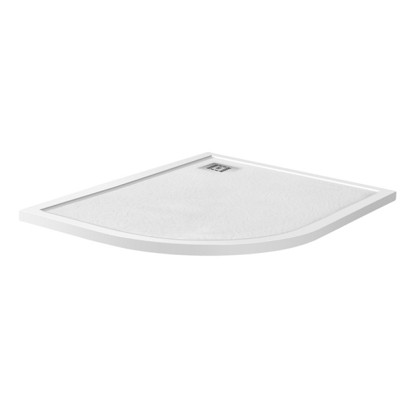 Душевой поддон из искусственного мрамора в комплекте с сифоном BelBagno UNO TRAY-MR-UNO-RH-120/90-550-35-W-R-CR