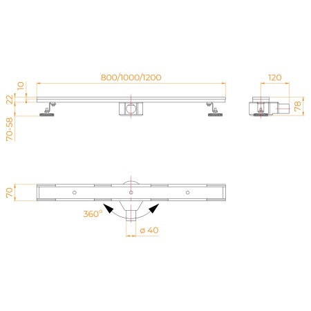 Душевой трап RGW SDR-08B