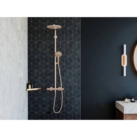 Металлическая полка Hansgrohe AddStoris 41741140 угловая Шлифованная бронза