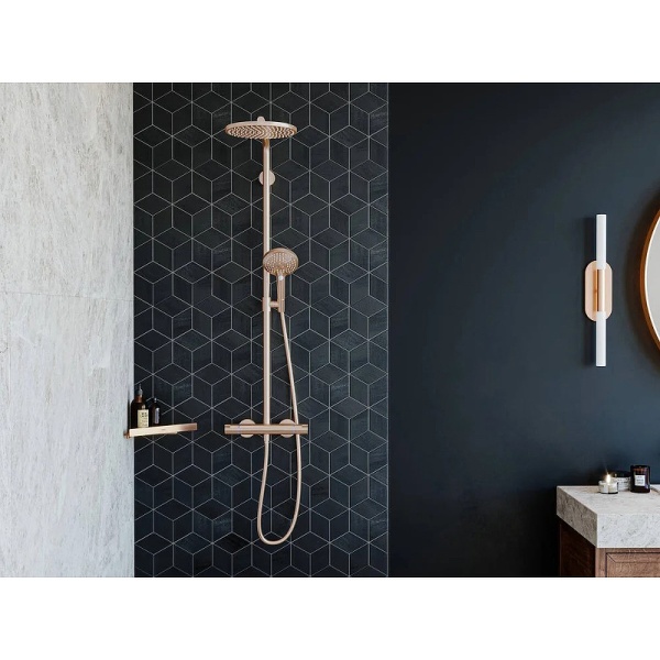 Металлическая полка Hansgrohe AddStoris 41741140 угловая Шлифованная бронза