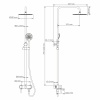 Душевой комплект WasserKRAFT A14201, латунь, смеситель, вертикальный монтаж