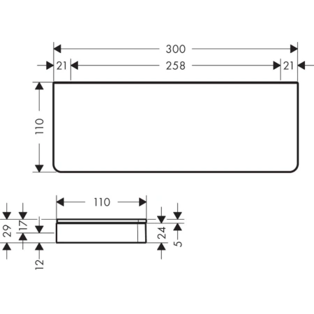 Полка 30 см Axor Universal 42838250
